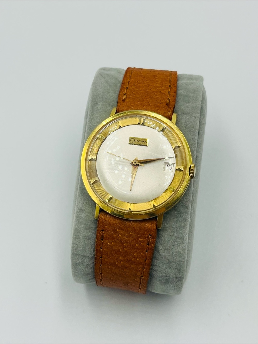 Rare Vintage Opera Automatic Watch Swiss ETA 2452 Date Gold Field Men's